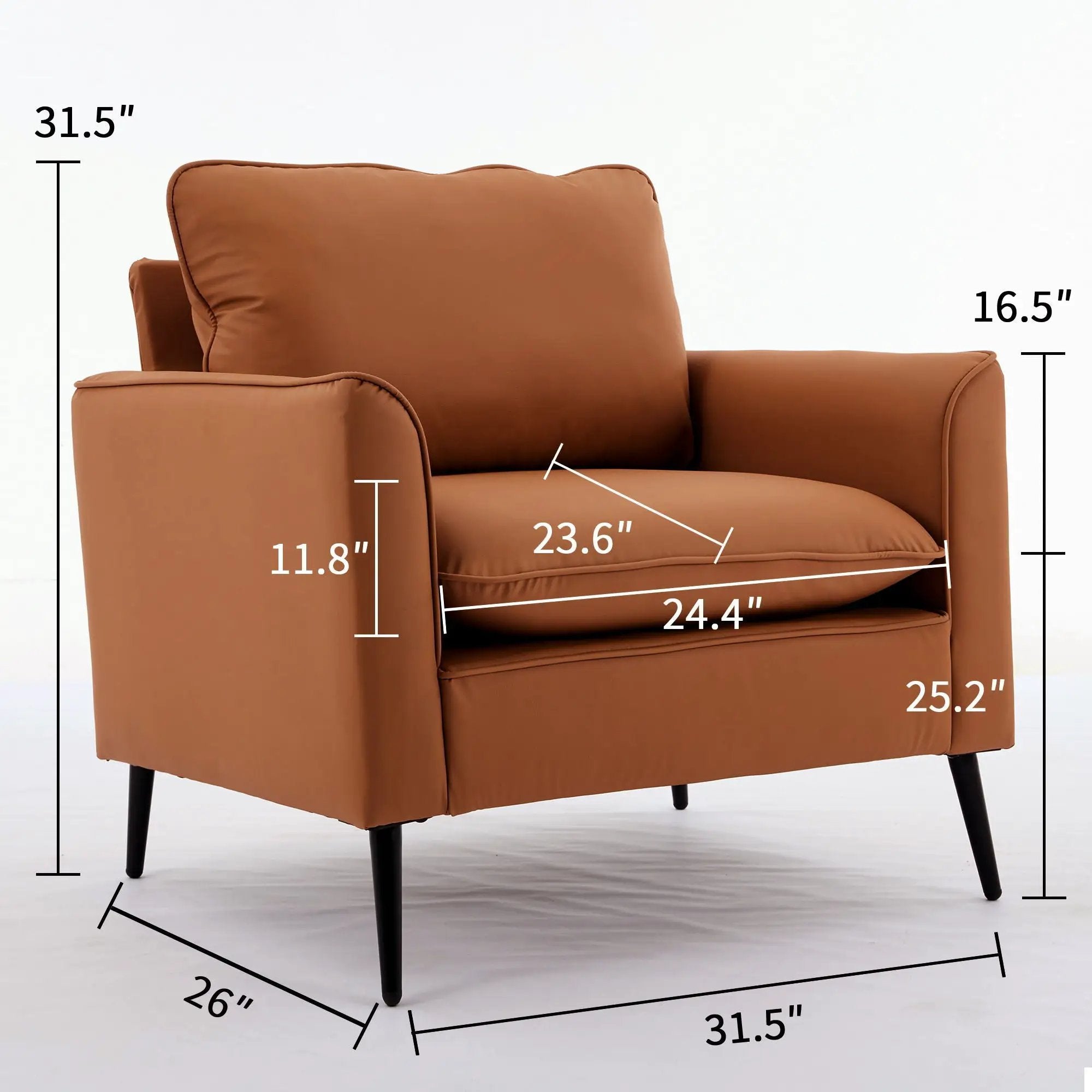 Nordic Retro Light Luxury Upholstered Sofa Chair by Unique Piece Furniture