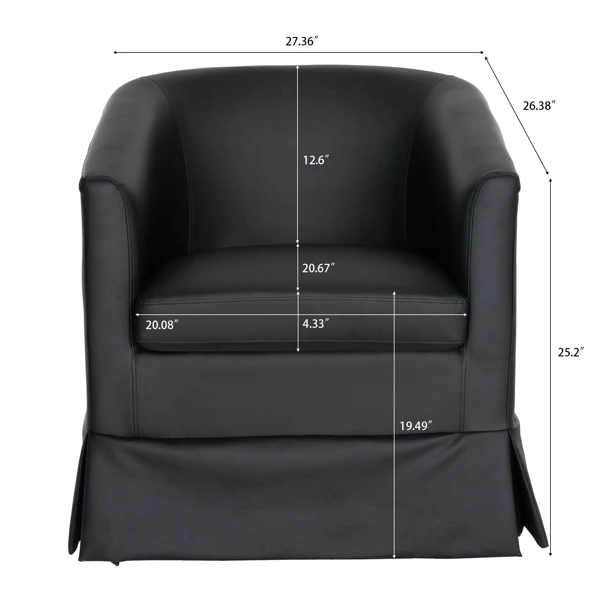 27.36" Wide Swivel Chair by Unique Piece Furniture