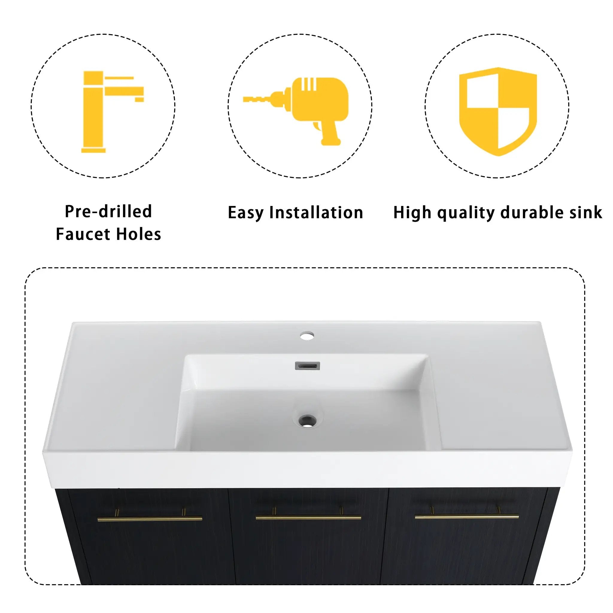 48 Inch Freestanding Bathroom Vanity by HouseOfZazla