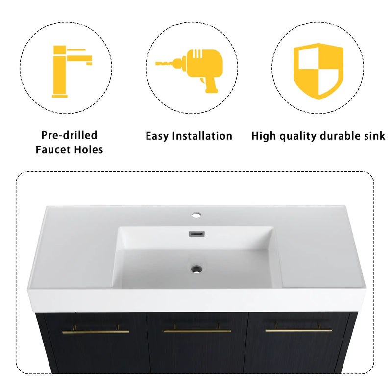 48 Inch Freestanding Bathroom Vanity by HouseOfZazla