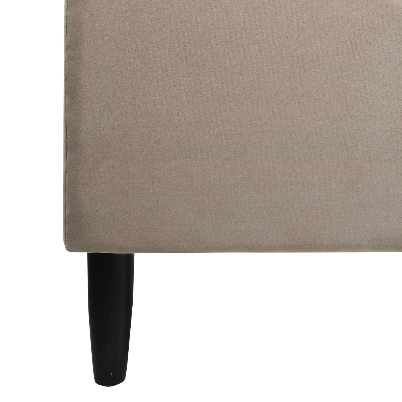 Aspen Vertical Tufted Headboard Platform Bed Set, King, Mink Beige Performance Velvet by HouseOfZazla
