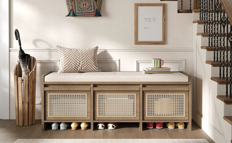 TREXM 48" Entryway Shoe Bench by HouseOfZazla
