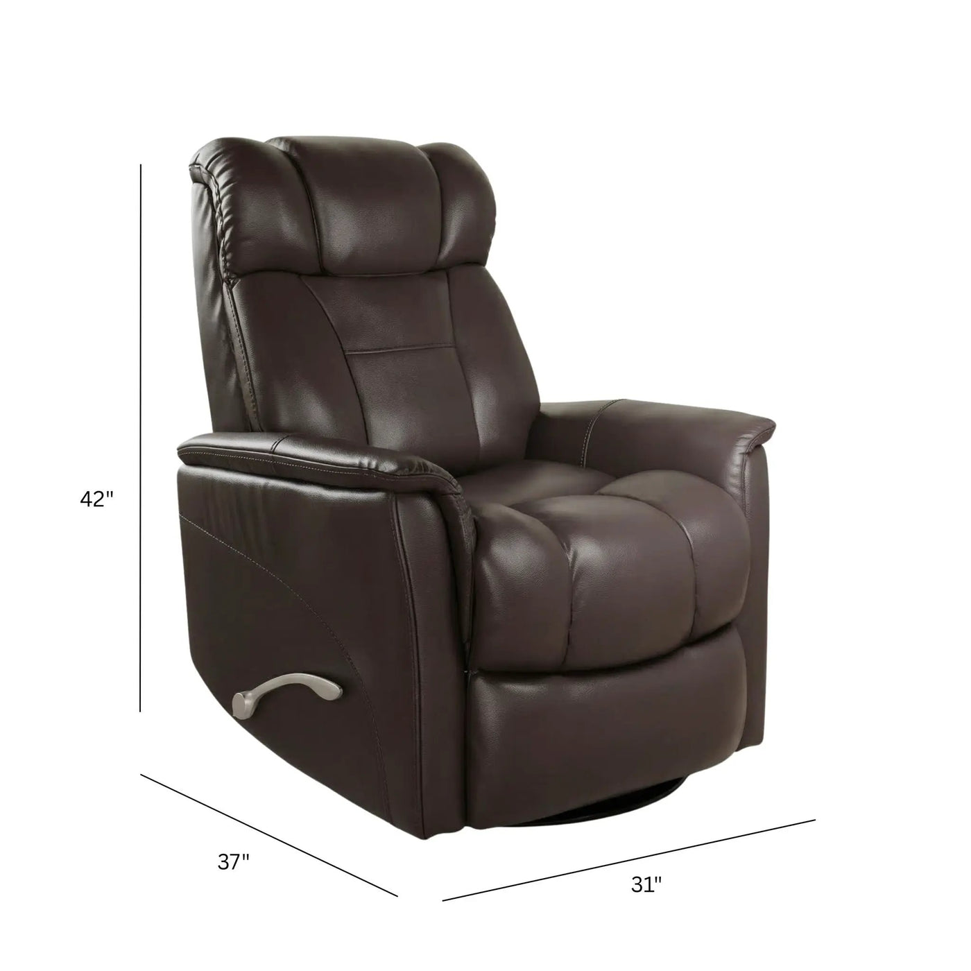 Bentley - Swivel Glider Recliner With Manual Adjustable Headrest & Footrest by HouseOfZazla