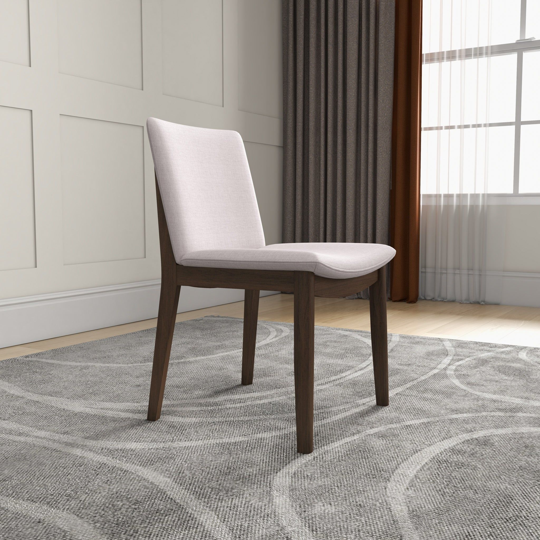 Laura - Mid-Century Modern Solid Wood Dining Chair (Set of 2) by HouseOfZazla