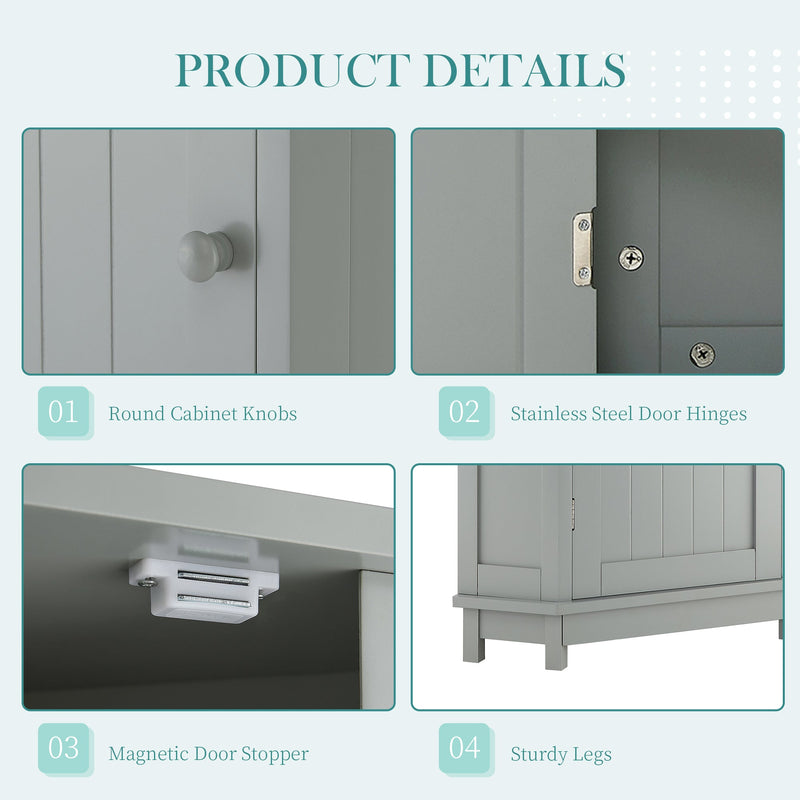 Grey Bathroom Cabinet Triangle Corner Storage With Adjustable Shelf by HouseOfZazla
