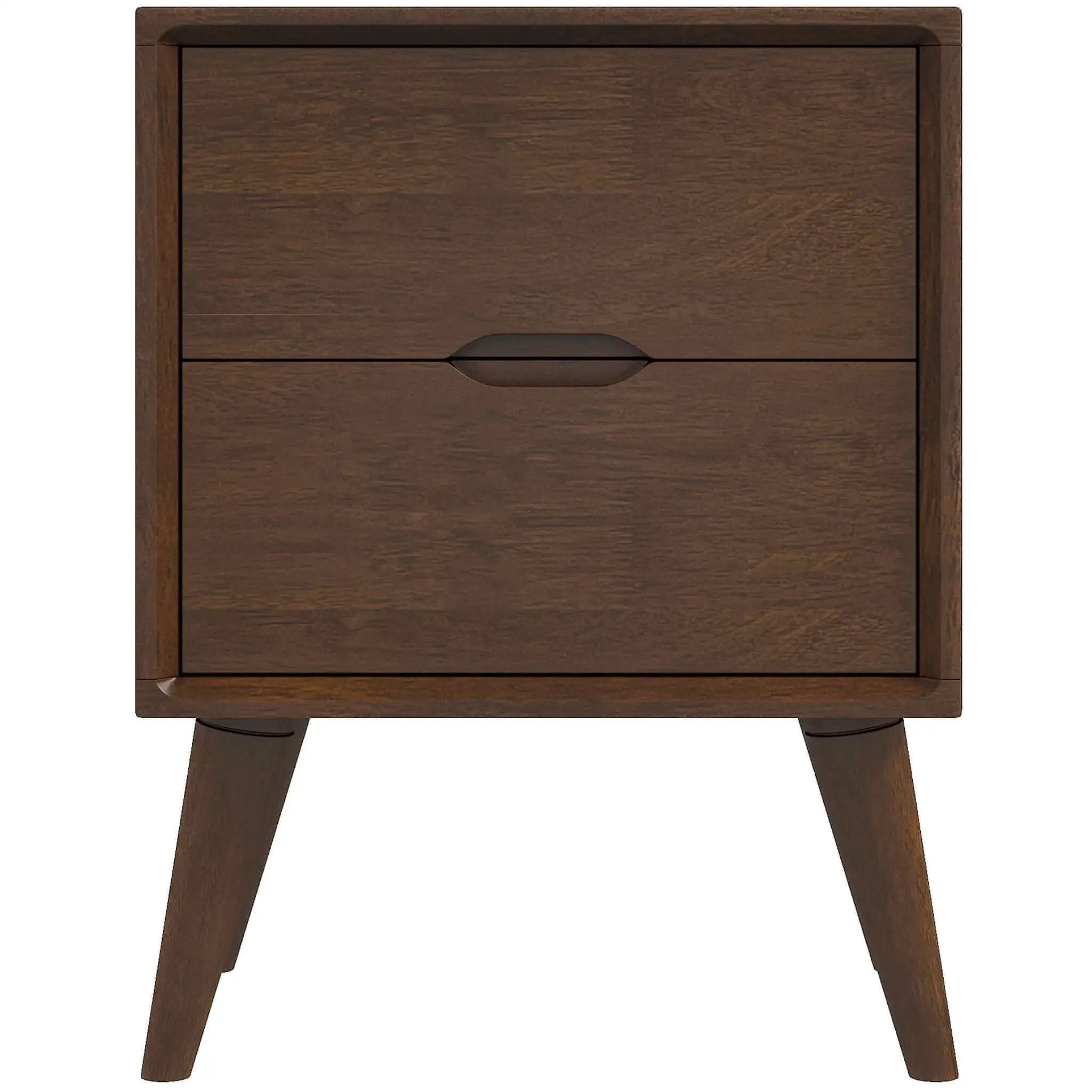 Alexandra - Night Stand With 2 Drawers - Walnut Brown by HouseOfZazla
