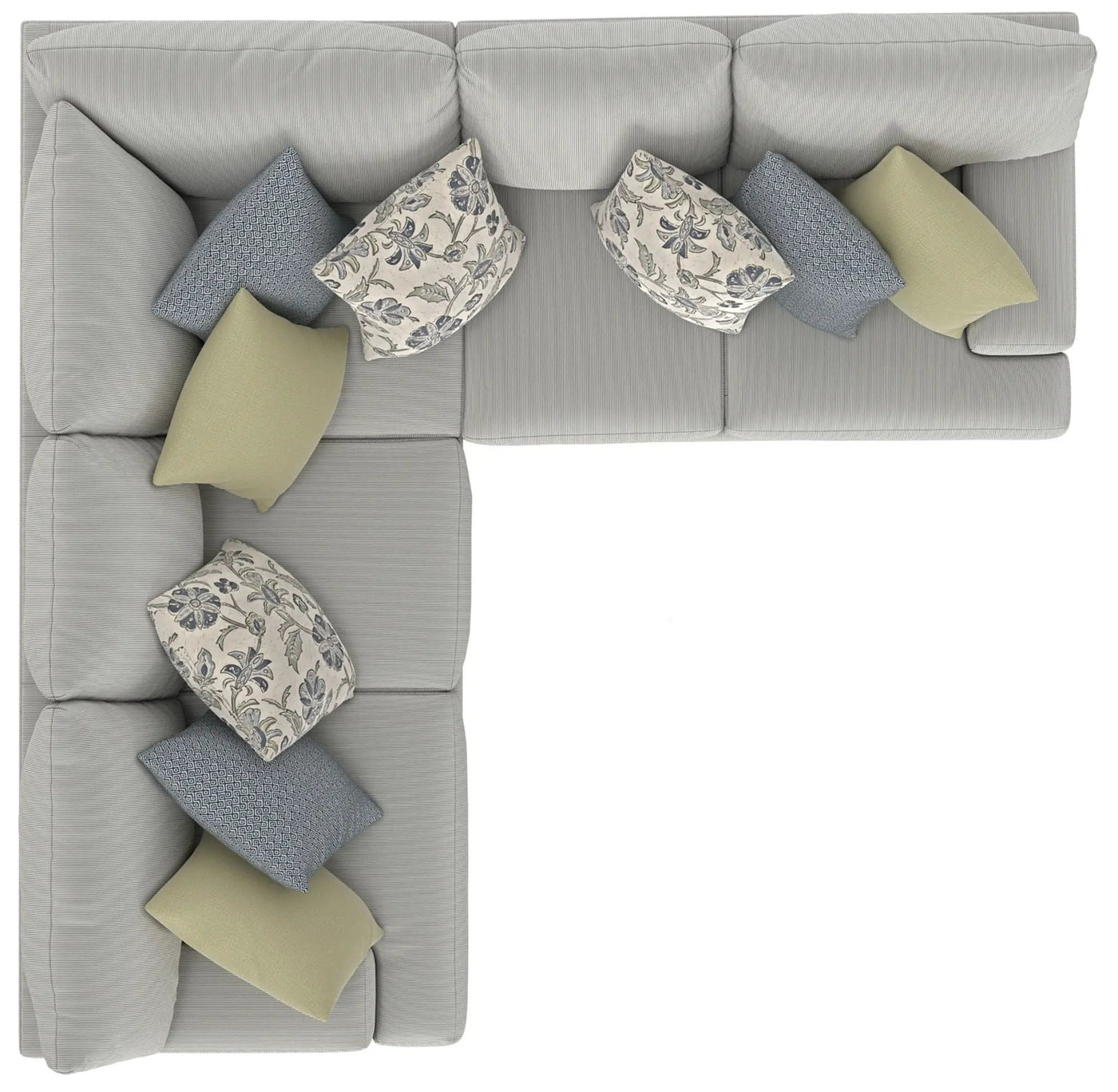 Stockbridge - Sectional With Comfort Coil Seating And 9 Accent Pillows Included by Unique Piece Furniture