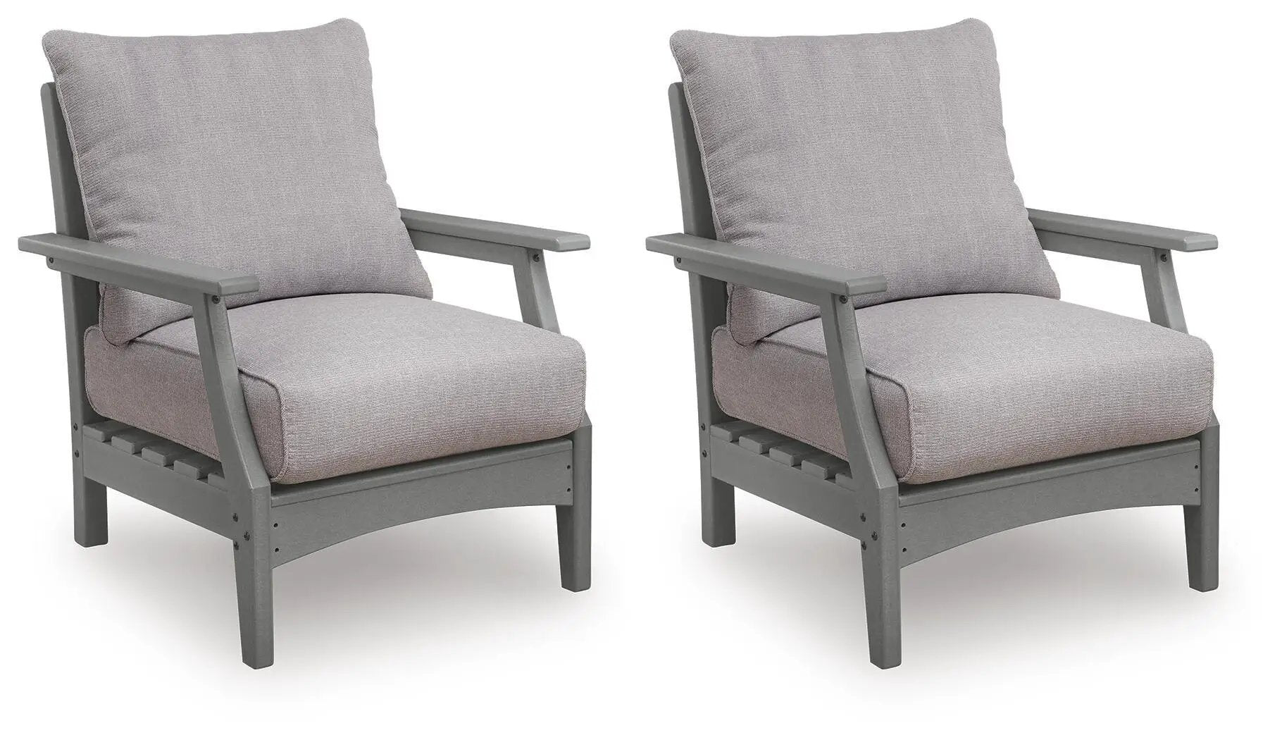 Cove Beach - Lounge Chair With Cushion (Set of 2) - Gray by Unique Piece Furniture