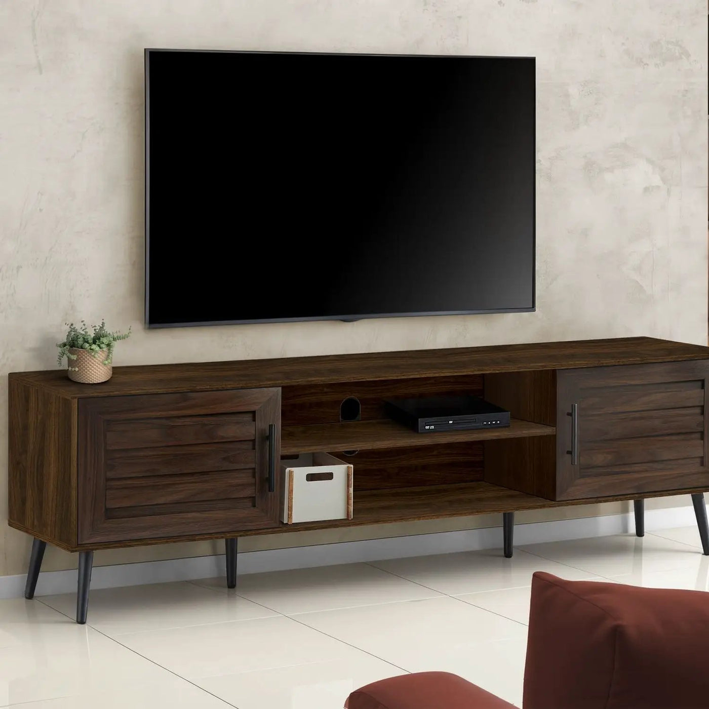 TV Stand, Console, Media Entertainment Center, Storage Cabinet, Transitional by Unique Piece Furniture