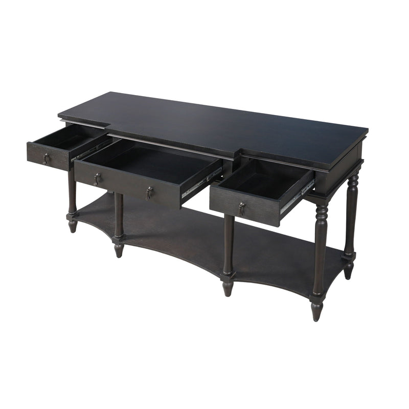 Retro Console Table With 3 Soft Close Drawers by HouseOfZazla