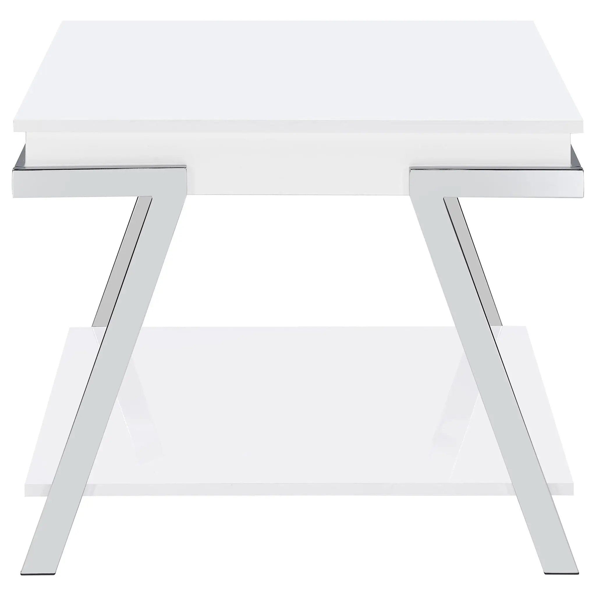 Briana - 2 Piece Coffee And End Table Set With Lift Top Legs - Gloss White