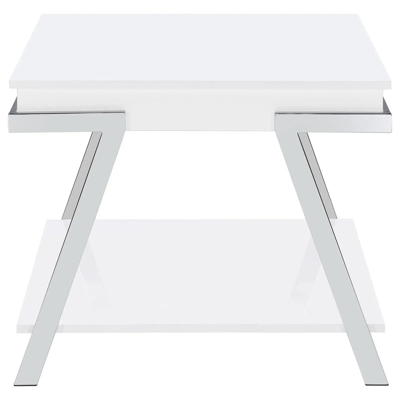 Briana - 2 Piece Coffee And End Table Set With Lift Top Legs - Gloss White