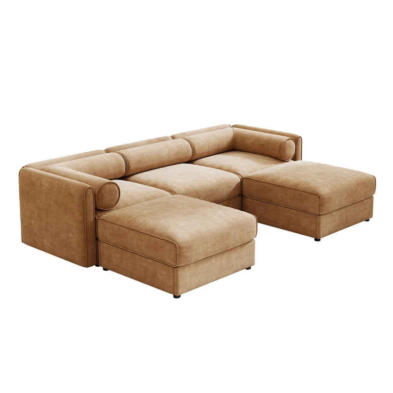 Contemporary Elegant Sofa With Storage And Ottoman by HouseOfZazla