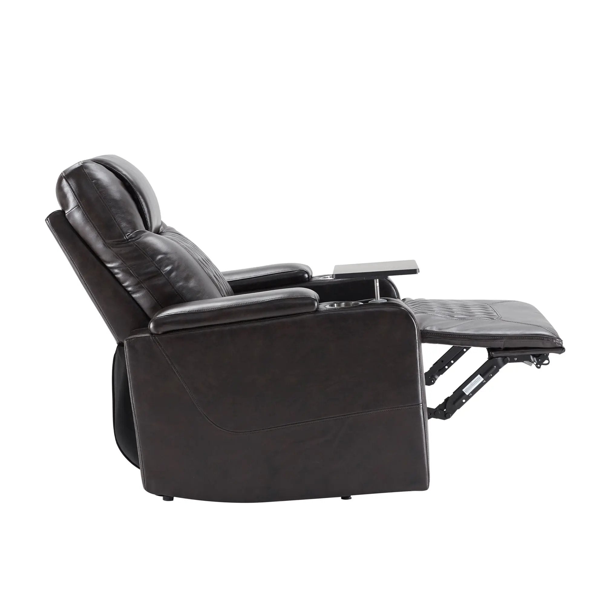 Power Motion Recliner With USB Charging Port And Hidden Arm Storage 2 Convenient Cup Holders Design And 360 Degree Swivel Tray Table by HouseOfZazla