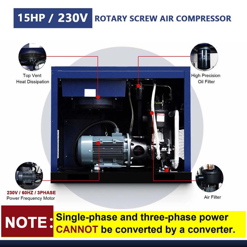 15HP Rotary Screw Air Compressor by HouseOfZazla
