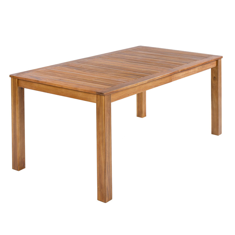 TOPMAX Patio Wooden Dining Table, 67"L Rectangular by HouseOfZazla