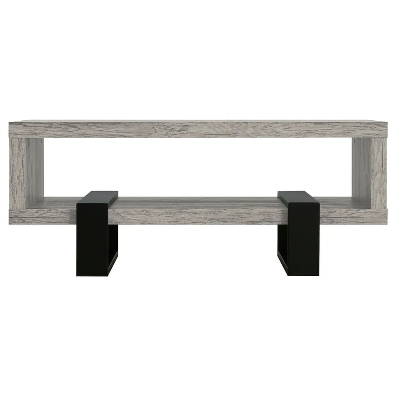 Dinard Engineered Wood Cocktail Coffee Table Grey Driftwood by Unique Piece Furniture