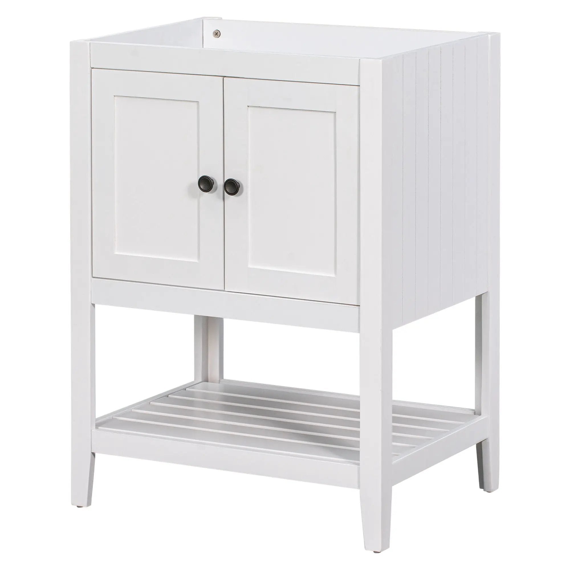 Bathroom Vanity Base Only, Soild Wood Frame, Bathroom Storage Cabinet With Doors And Open Shelf by Unique Piece Furniture