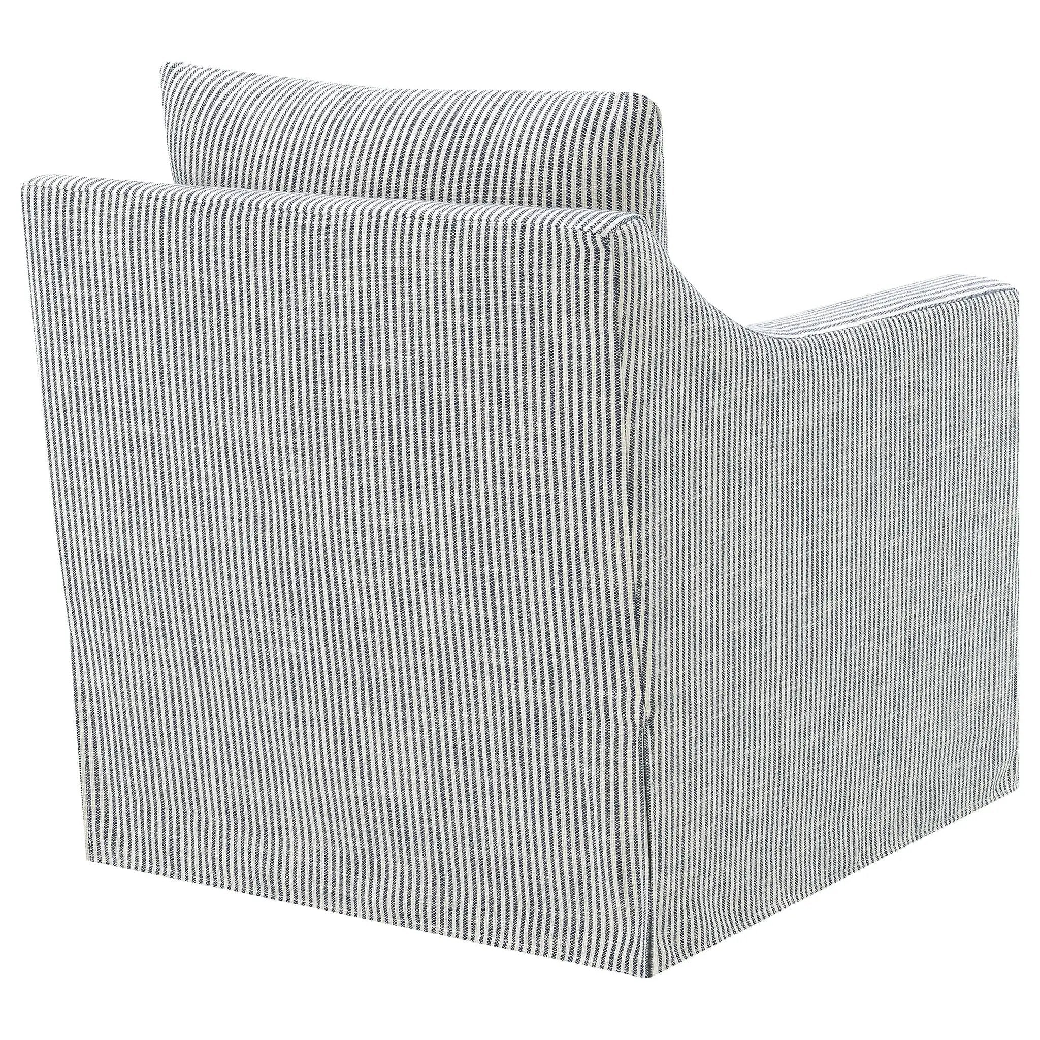 Winter Upholstered Sloped Arm Accent Swivel Chair Grey by Unique Piece Furniture