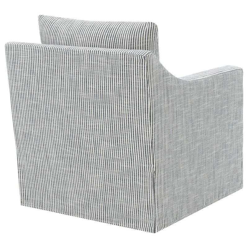 Winter Upholstered Sloped Arm Accent Swivel Chair Grey by Unique Piece Furniture
