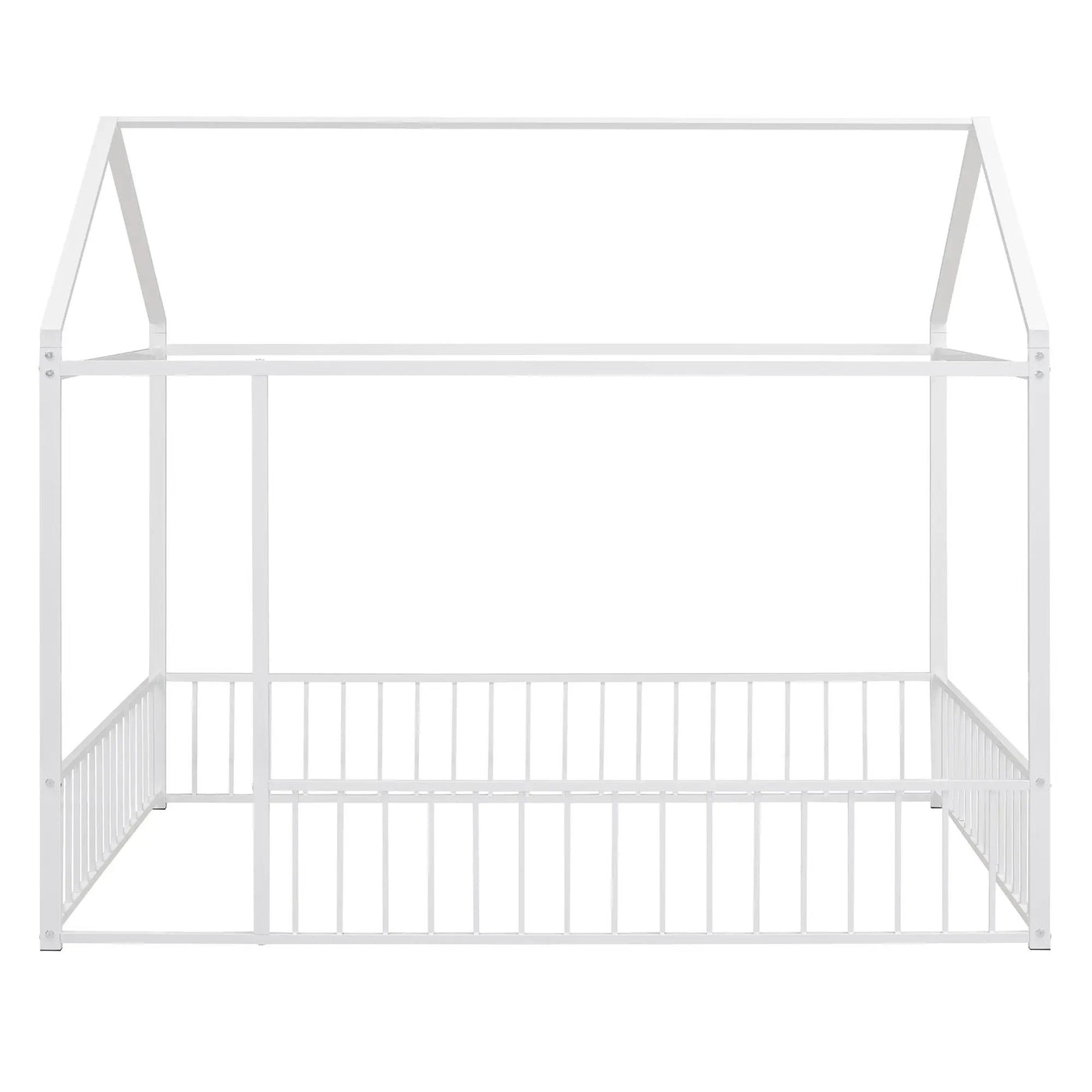 Metal Bed House Bed Frame With Fence by Unique Piece Furniture