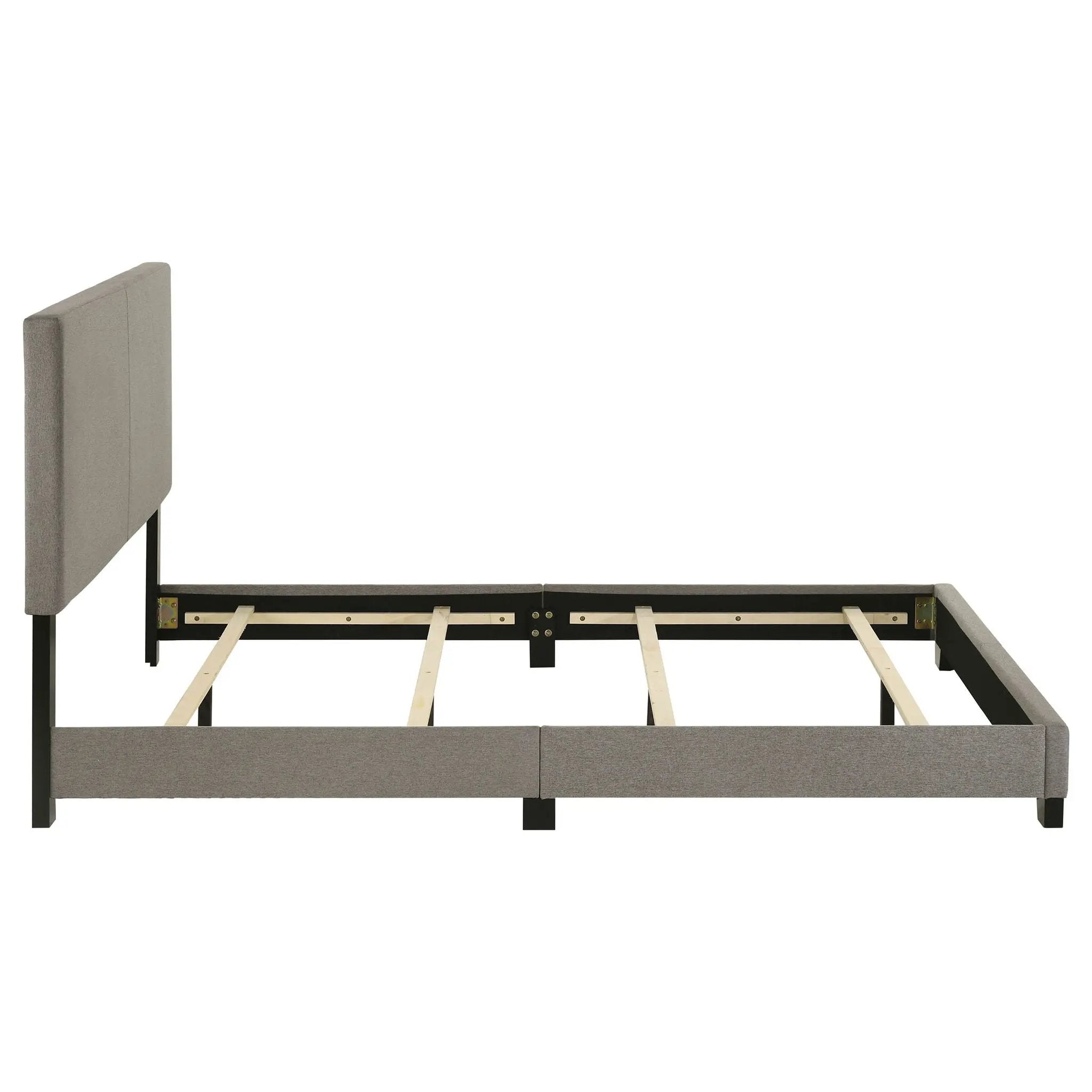 Dorian Fabric Upholstered Queen Panel Bed Taupe by Unique Piece Furniture