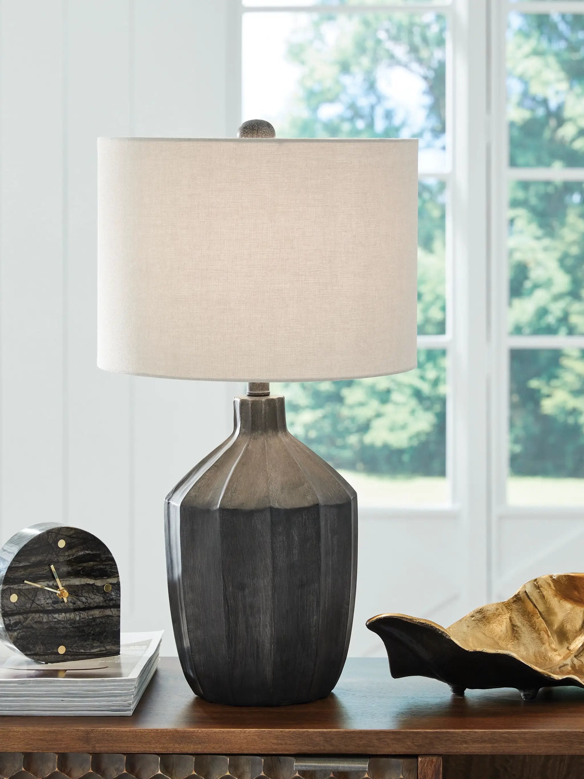 Jilton - Poly Table Lamp - Black by Unique Piece Furniture