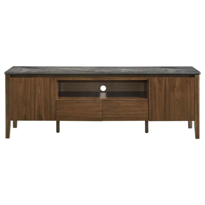 Bradley 63-inch 2-Door SmartTop TV Stand Smokey Grey and Brown by Unique Piece Furniture