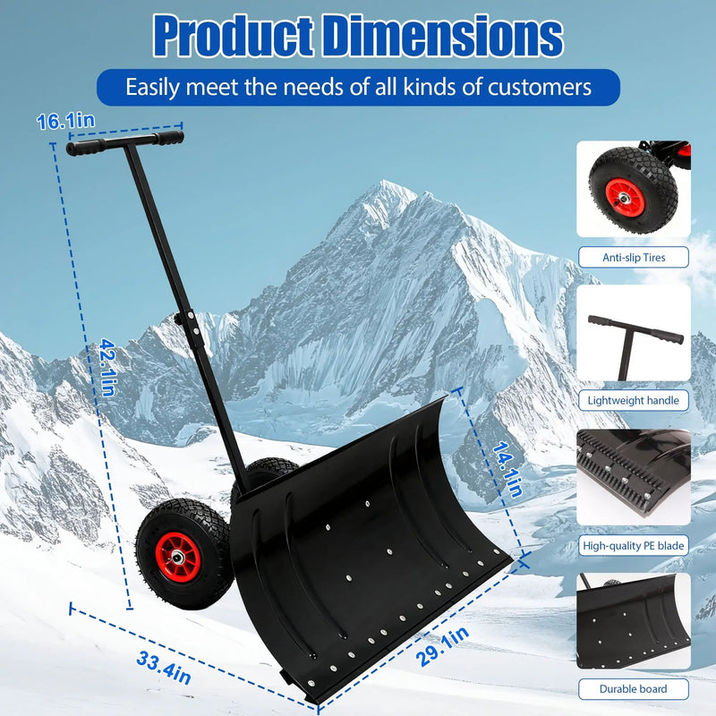 30" Wide Metal Snow Pusher by HouseOfZazla