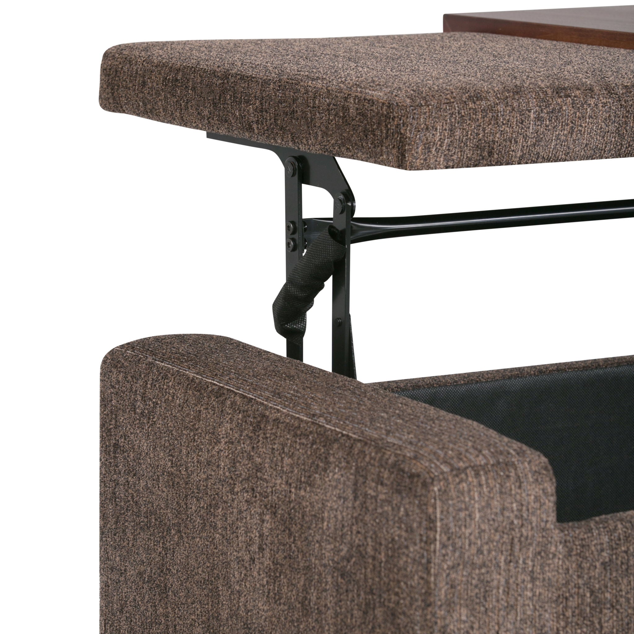 Bretton - Lift Top Storage Ottoman - Deep Umber Brown by HouseOfZazla