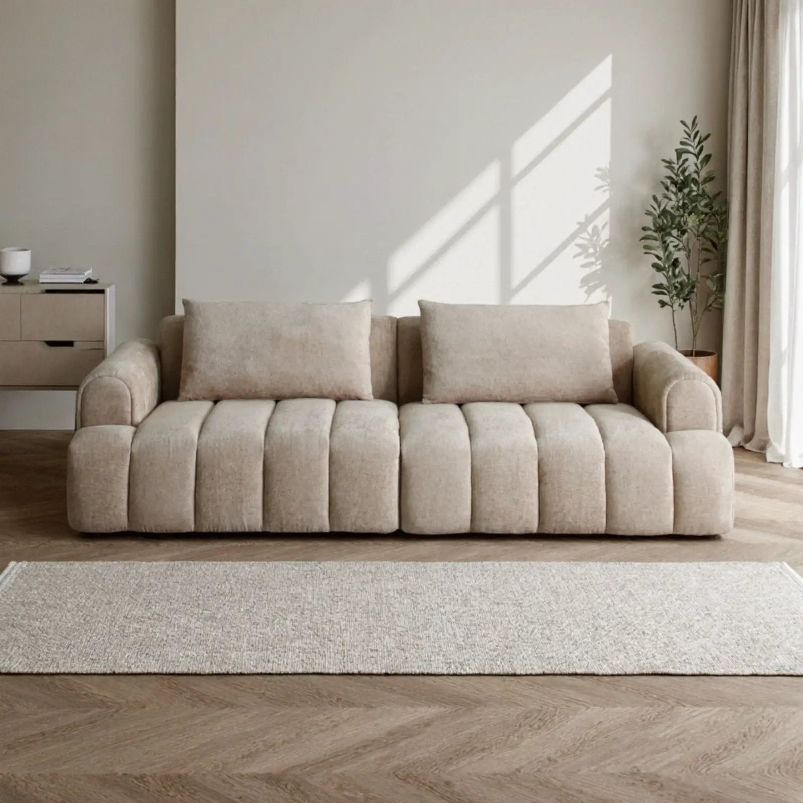 4 Seater Sectional Sofa For Living Room Spaces - Camel by Unique Piece Furniture