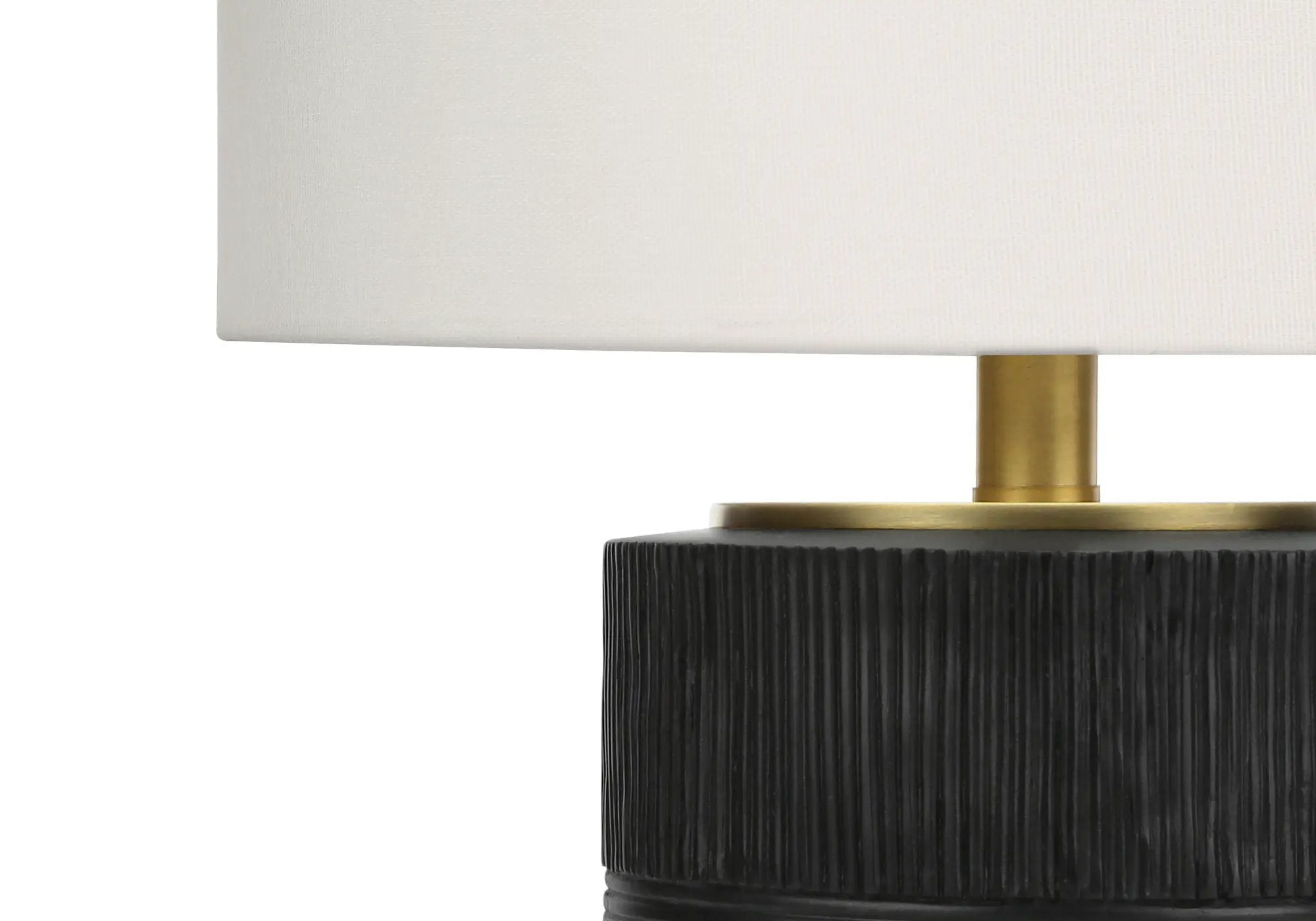Table Lamp, Lighting, Resin, Contemporary - Black / Cream by Unique Piece Furniture