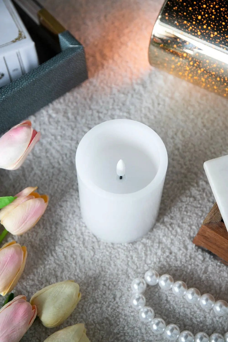 LED Candles With Remote Timer (Set of 3) - White by HouseOfZazla