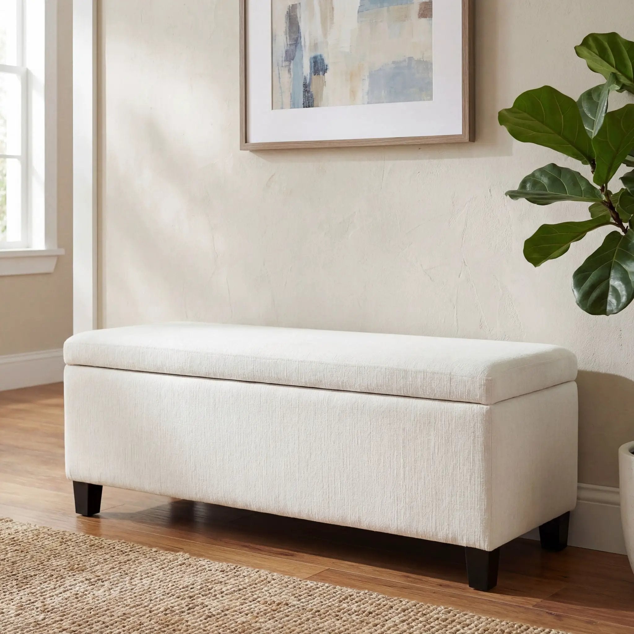 Upholstered Storage Ottoman Bench by HouseOfZazla