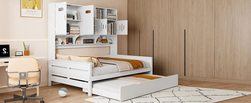 Daybed With All-In-One Cabinet And Shelf by HouseOfZazla