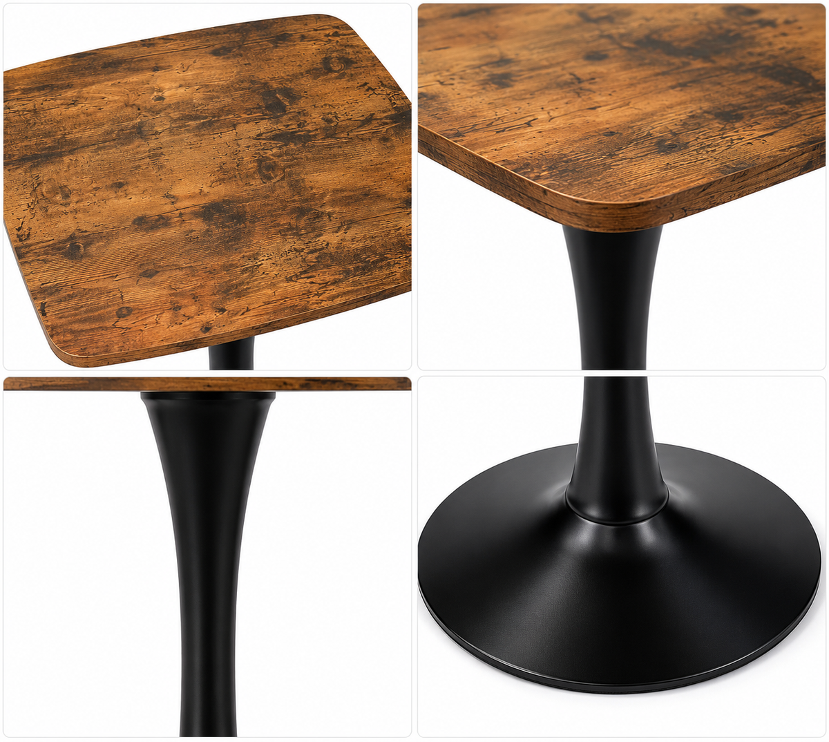 Square Dining Table - 24" Square Tulip Table with MDF Top by HouseOfZazla