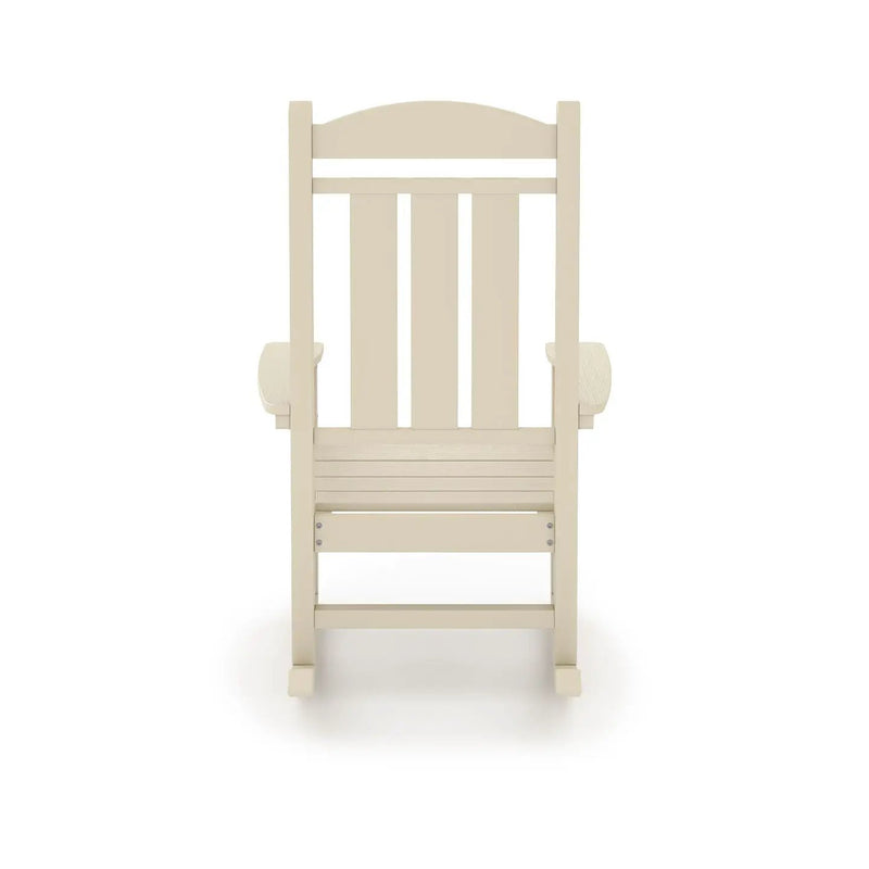 Traditional Porch Rocker Classic HDPE Poly Lumber For Porch, Patio, And Garden Comfort by HouseOfZazla