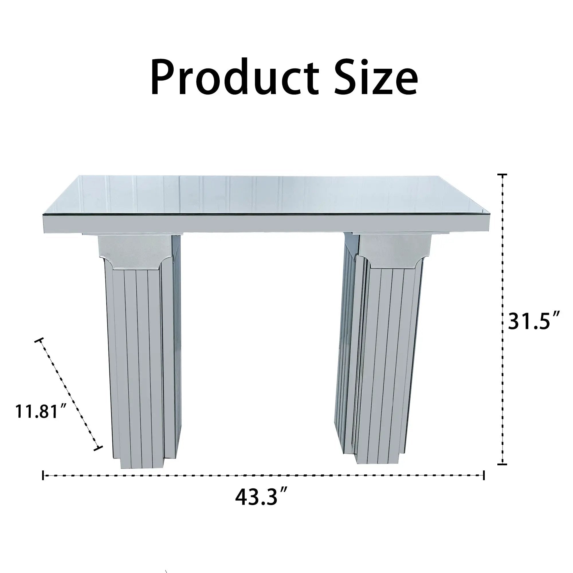 Mirrored Console Table Wide Bling by HouseOfZazla