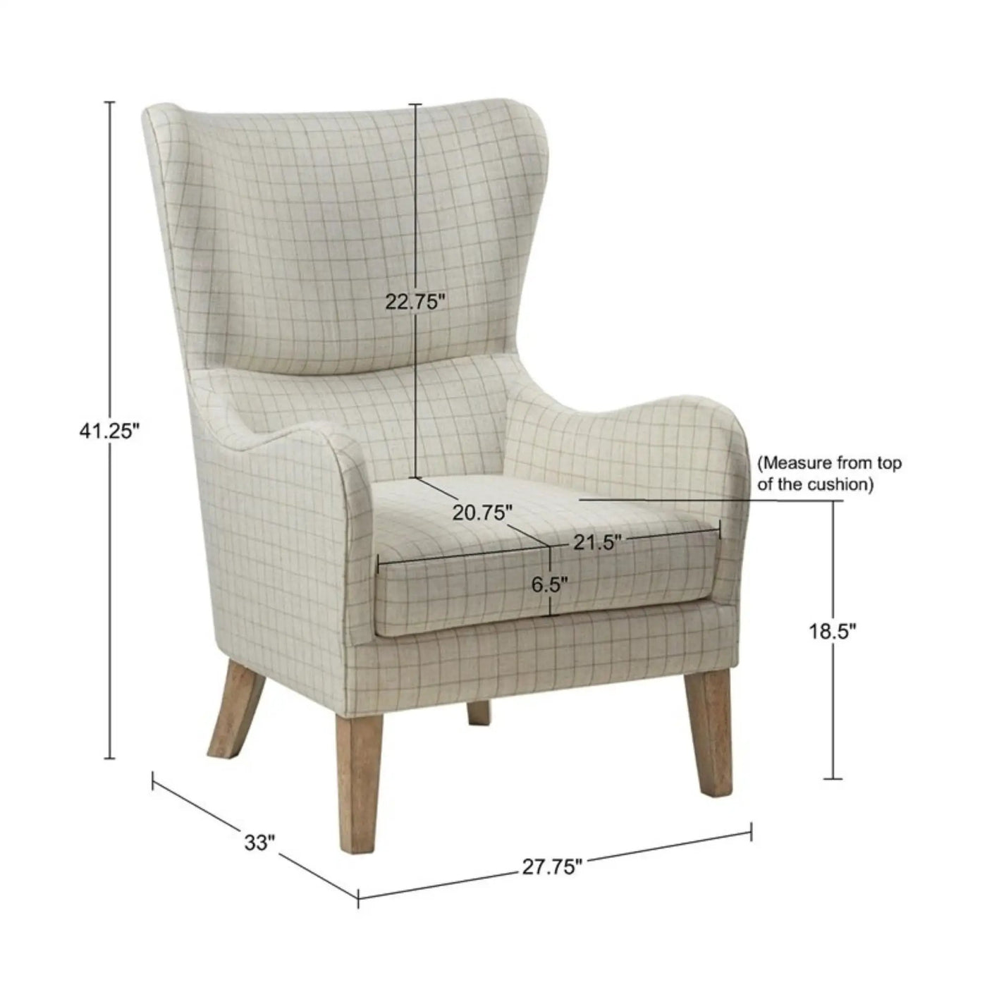 Arianna - Swoop Wing Chair by Unique Piece Furniture