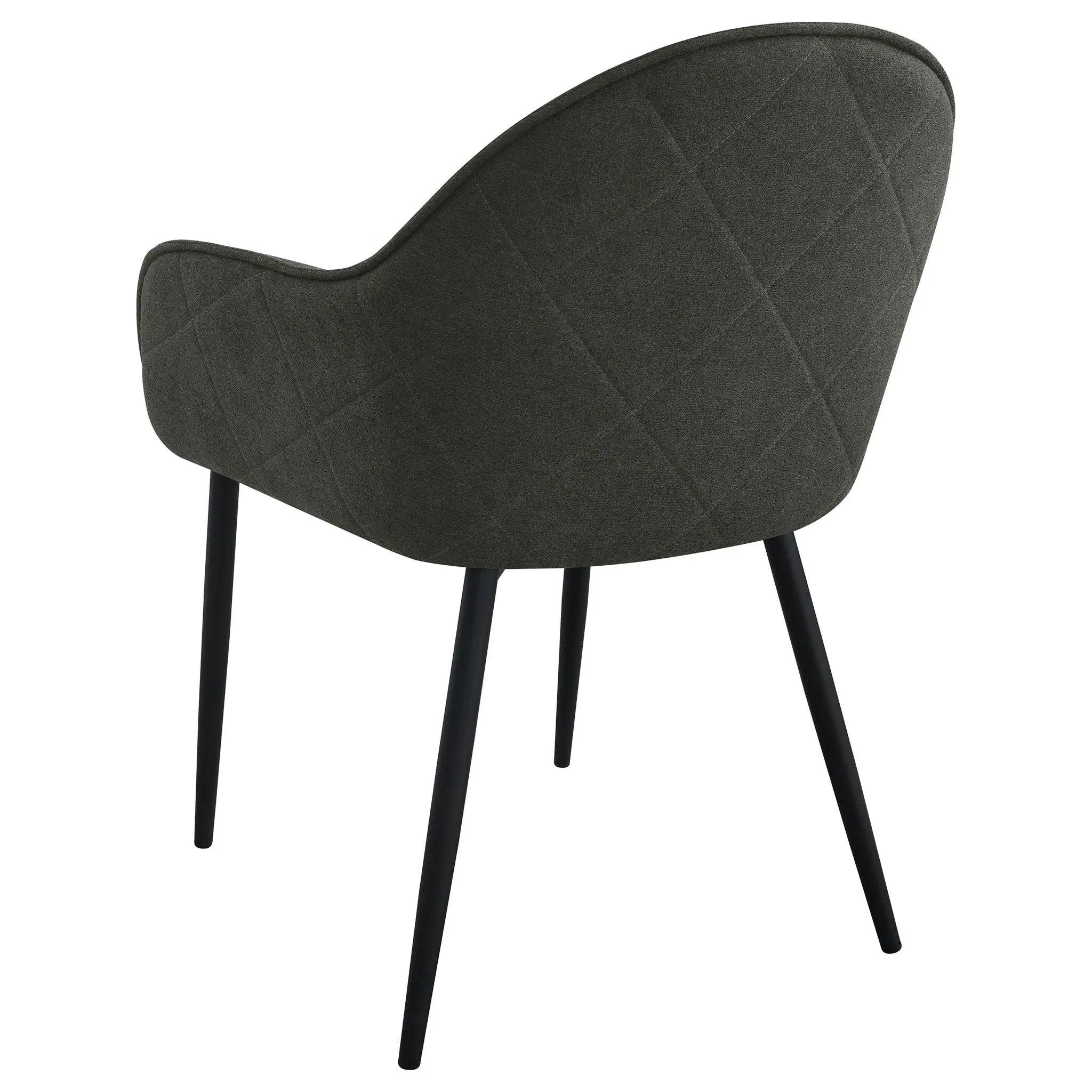 Emma Fabric Upholstered Dining Arm Chair Charcoal (Set of 2) by Unique Piece Furniture