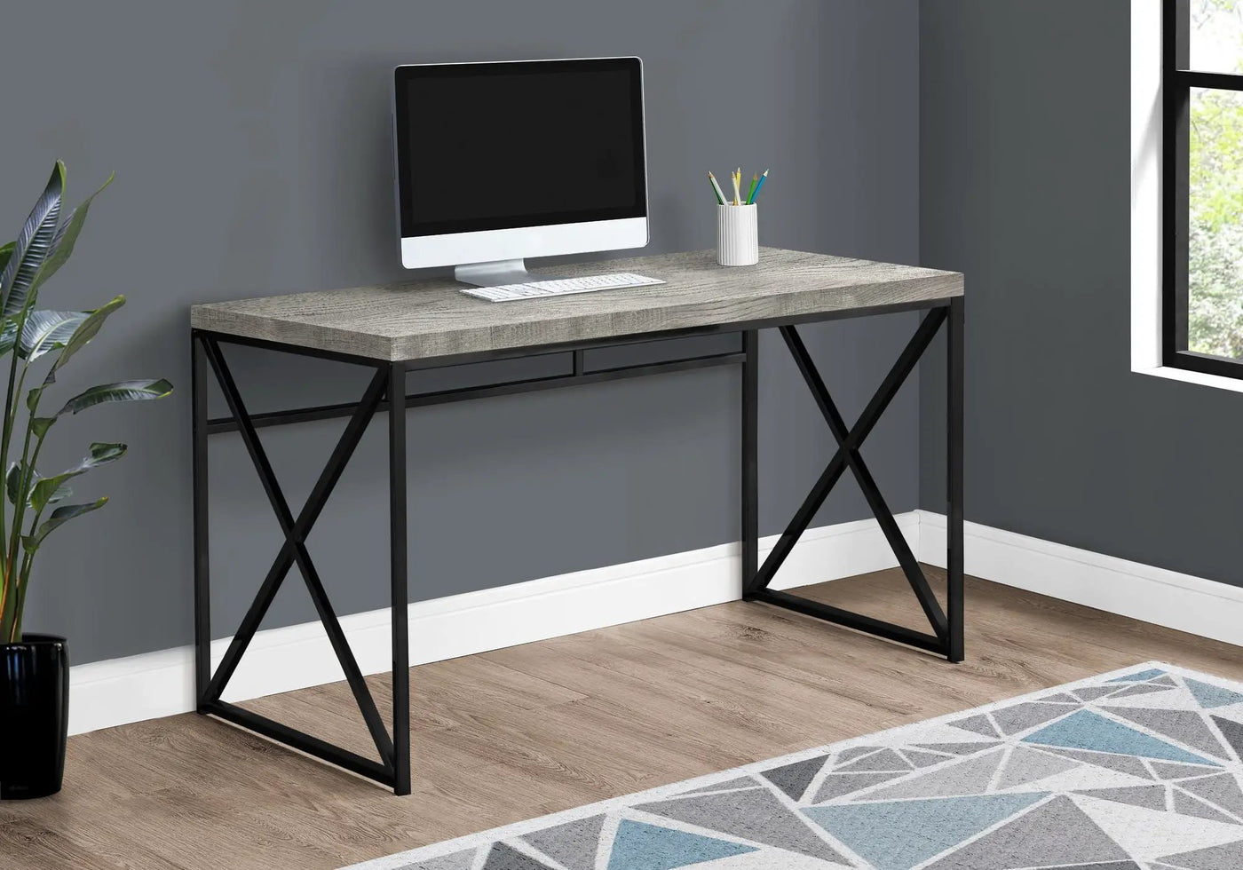 Computer Desk for Home Office, Laptop, Glossy Contemporary & Modern by HouseOfZazla