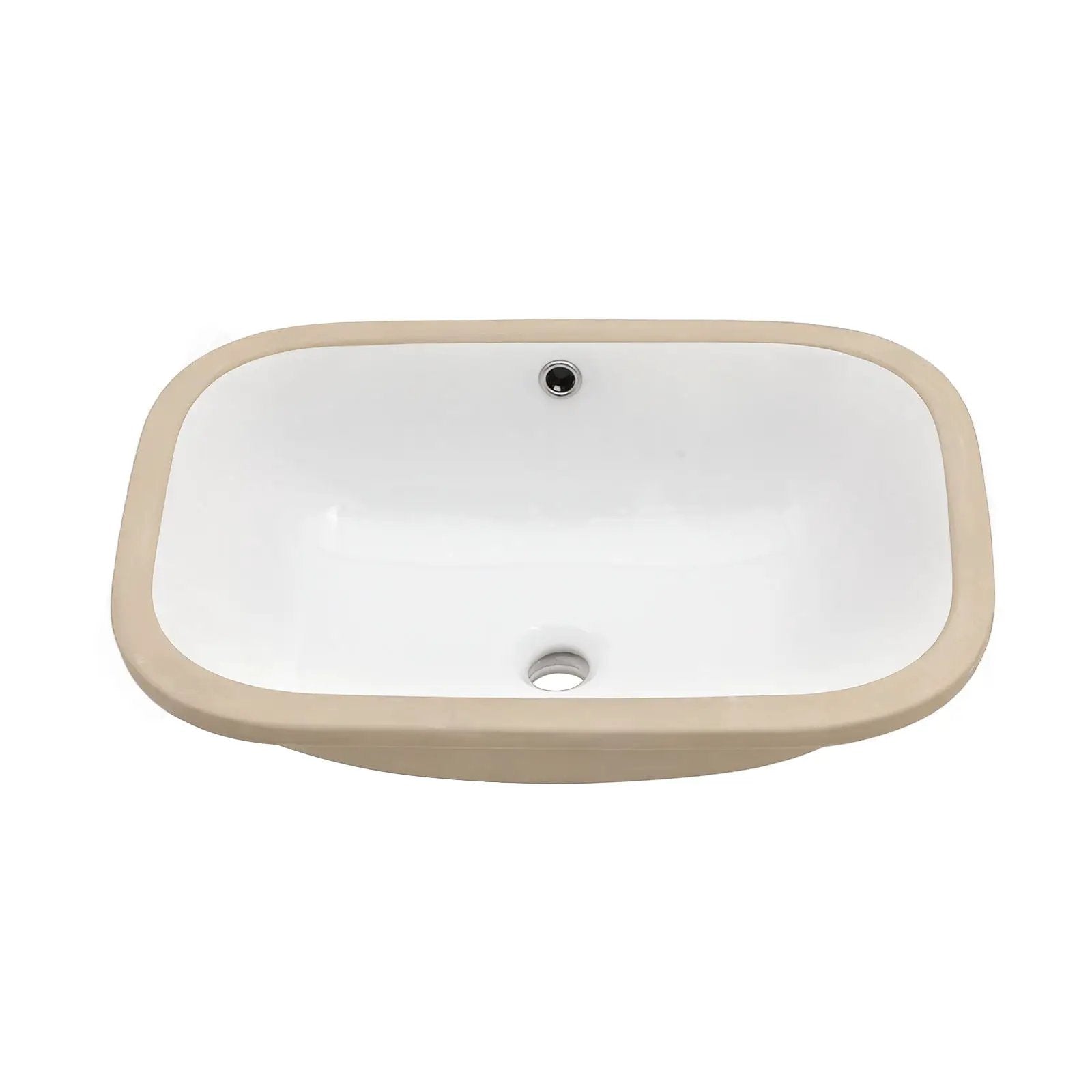 Modern Ceramic Undermount Bathroom Sink With Overflow, High Quality by HouseOfZazla
