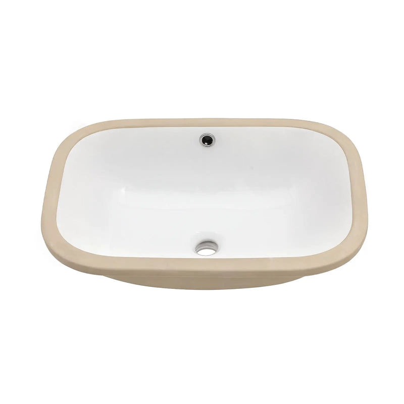 Modern Ceramic Undermount Bathroom Sink With Overflow, High Quality by HouseOfZazla