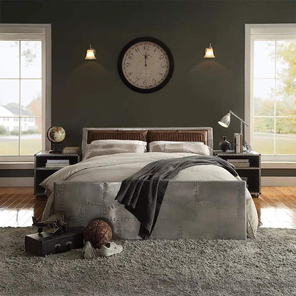 Brancaster - Nightstand With USB - Aluminum by Unique Piece Furniture