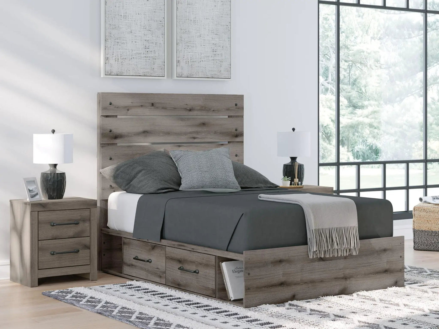 Graystorm - Panel Bed With Storage by Unique Piece Furniture