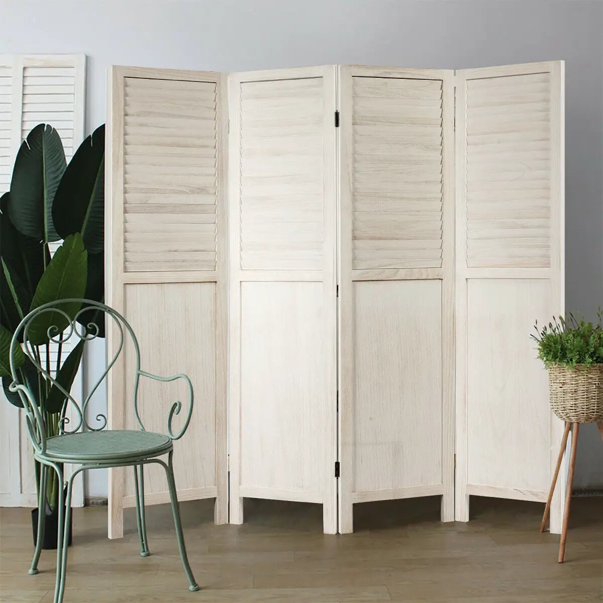 5.6 Ft Tall 4 Panel Folding Privacy Room Divider, photo 16 of 16