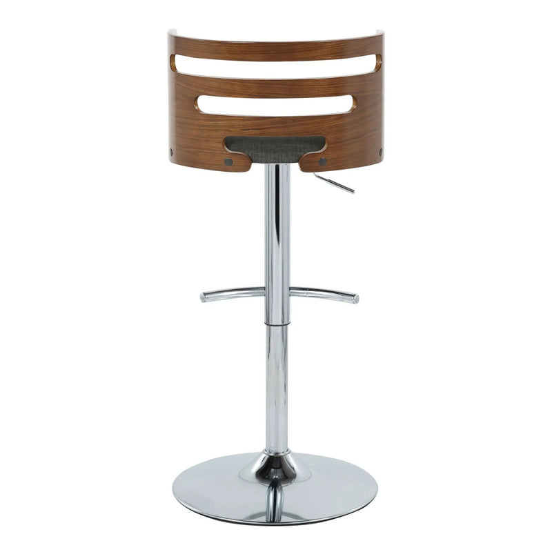 Cosi - Mid Century Modern Adjustable Barstool With Swivel & Rounded T Footrest (Set of 2) by Unique Piece Furniture