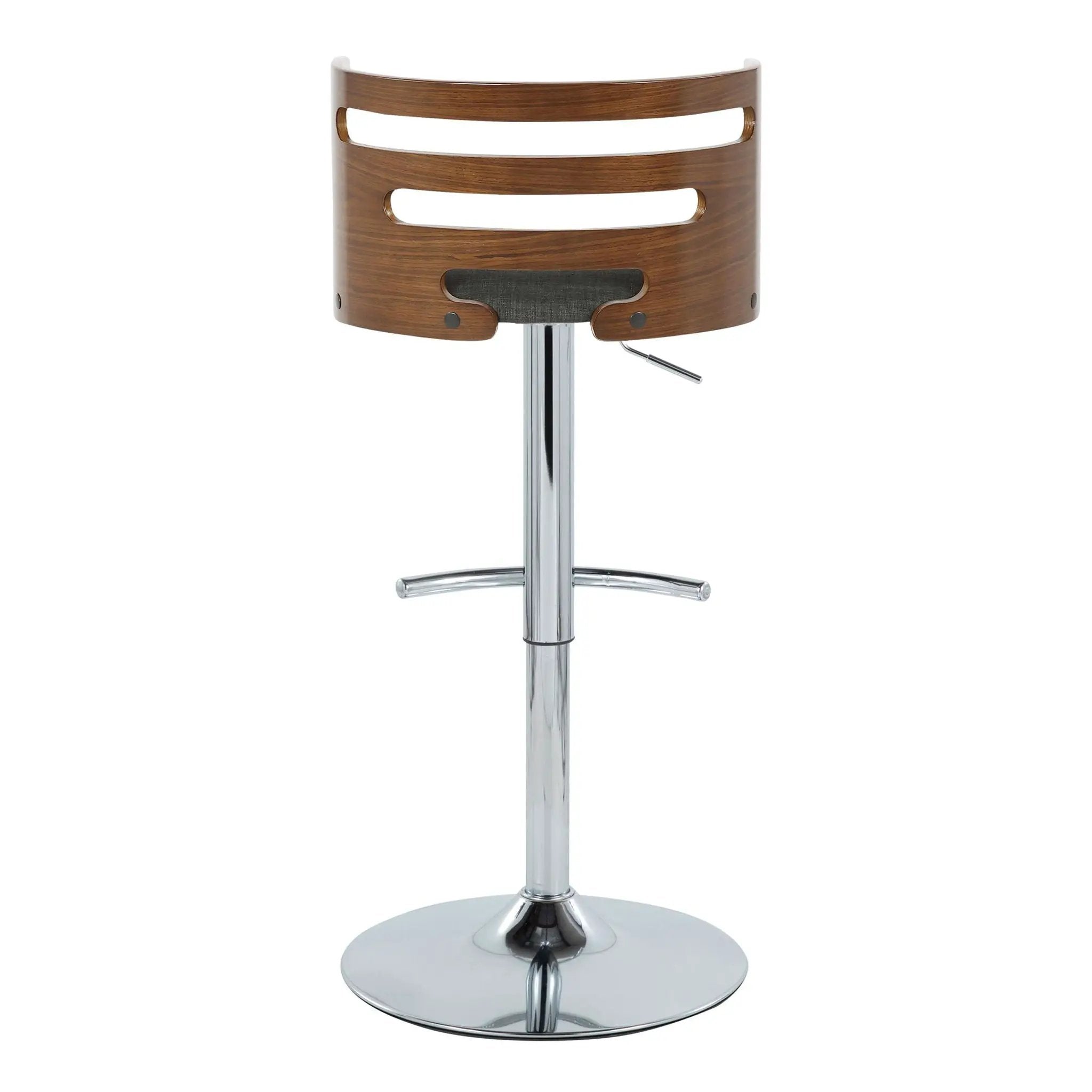 Cosi - Mid Century Modern Adjustable Barstool With Swivel & Rounded T Footrest (Set of 2) by HouseOfZazla