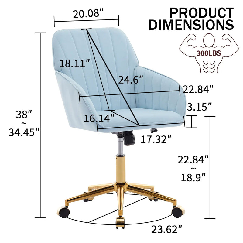 Adjustable Ergonomic Swivel Office Chair by Unique Piece Furniture