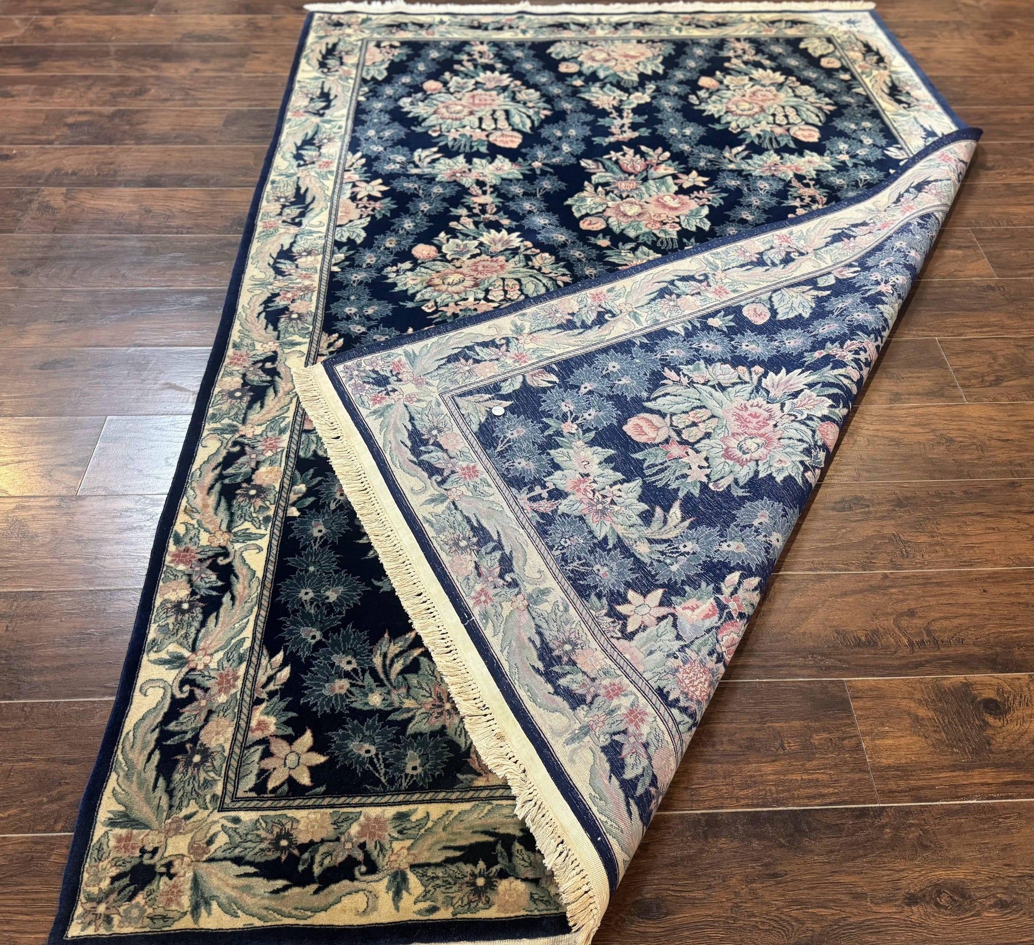 Sino Persian Rug 6x9, Navy Blue, Floral by Jewel Rugs